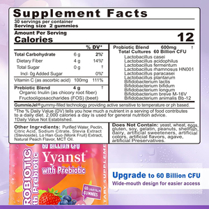 Gomitas de Alta Calidad con Prebióticos y Probióticos para Energía, Apoyo Digestivo, Limpieza y Desintoxicación - Product Image 2