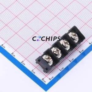 MX8500-8.5-04P-BK01-Cu-S-A Barrier Terminal Block Through hole Component THT,P=8.5mm Connector Two Sides 8.5mm 1x4P Straight Pin - Product Image 1