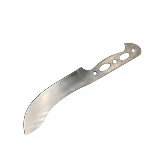 Hoja de cuchillo de acero inoxidable DIY con punta curva y espiga completa para desollar y cortar carne - Product Image 6