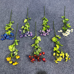 Fleurs artificielles de camomille, bouquets en soie, décorations de mariage réalistes, arrangements au sol - Product Image 2