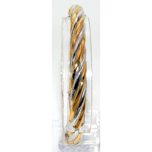 Bracciale Intrecciato in Argento Sterling 925 Placcato Oro - Product Image 4