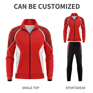 ชุดวอร์มกีฬาแบบกำหนดเองสำหรับผู้ชาย ชุดออกกำลังกายวิ่ง ชุดวอร์มผู้ชายสำหรับวิ่งและฝึกซ้อม ชุดวอร์มแบบมีซิปสำหรับทีม Wx202514 - Product Image 4