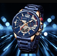 Montre pour homme Curren 8395, bracelet en acier inoxydable, étanche, lumineuse, montre-bracelet pour homme d'affaires, montres à quartz