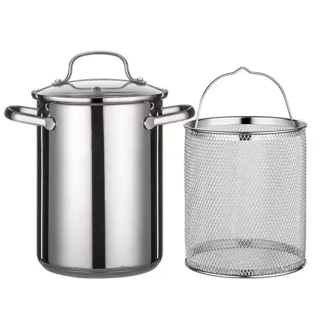 Stainless Steel Oil Fryer Frying Basket Fryer Cookware Cooking Pots And Pans Chip Deep Fryer Pot
