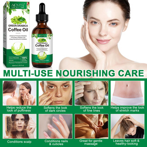 ALIVER 60ml Huile de café vert Arabica pressée à froid, pure et naturelle, pour massage, nourrissante en profondeur, hydratante, pour le visage et le corps - Product Image 4