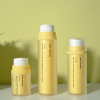 Personnalisable 30ml & 50ml Cosmétique En Plastique Cristal Double Airless Pompe Bouteille pour Lotion & Cheveux Huile