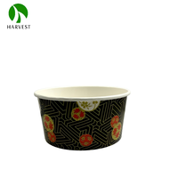 Série de bols KR 150 - Bols en papier kraft jetables pour l'emballage alimentaire avec des motifs imprimés personnalisés