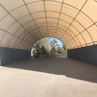 40' B x 80' L x 15' H Einzelträger-Containerüberdachung mit doppelter feuerverzinkter Beschichtung für Baggerausrüstungsunterstand