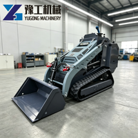 YG New Mini Skid Steer Loader Mesin Diesel dengan Track Crawler Kapasitas Bucket 0.15m Momen Beban Tinggi Tinggi Pemuatan Maksimum 2000mm