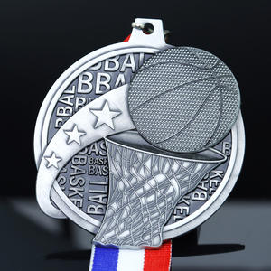 Médailles de basket-ball en métal personnalisables nobles or argent bronze tournoi sportif marquage laser sur le dos récompenses - Product Image 3