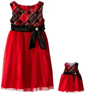 2016花朵图案红色女孩无袖连衣裙从阿里巴巴在西班牙