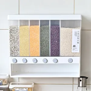 China Supplier New Brand Plastic Cereal Dispenser Cereal Dispenser Storage Box Wall Mounted Cereal Storage Box