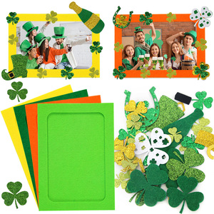 PAFU St. Patrick's Day DIY Collage Frame-Marco de <span class=keywords><strong>fotos</strong></span> no tejido para decoraciones de fiesta del Día Nacional irlandés y actividades artesanales - Product Image 2