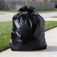 Bolsa de HDPE Biodegradable de 4 Mil, Marca UKHI, Blanca, con Estampado de Estrella, Sellada con Serigrafía, Mate, con Refuerzo Lateral, en Rollo, para Uso Doméstico