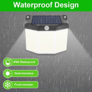 Projecteur <span class=keywords><strong>solaire</strong></span> LED 294/432 à <span class=keywords><strong>détecteur</strong></span> de mouvement, étanche, pour extérieur, allée, jardin, garage - Product Image 4