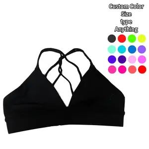 2024 reggiseno da Yoga da palestra personalizzato indossa un reggiseno da donna di dimensioni solide XXS a XXL senza spalline senza schienale con cinturino rimovibile