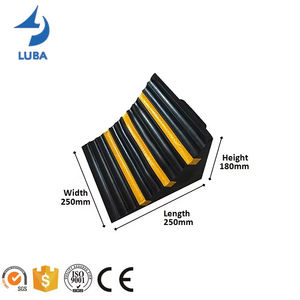 250*250*180mm rueda de goma de alta calidad cuña bloques de rueda de estacionamiento para camiones remolques de viaje para autocaravanas - Product Image 2