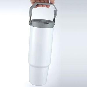 Sublimation 30Oz Outdoor Stainless Steel Sports <b>Vacuum</b> Travel Car Cup Thermal Ice King Tumbler Cup Bottle With Straw Handle - Product Image 3