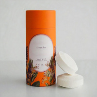 Emballage en carton cylindrique personnalisé en gros, vente chaude, soins de la peau, fleurs de rose à base de plantes, sel de bain, bombe de bain, boîte cadeau ronde