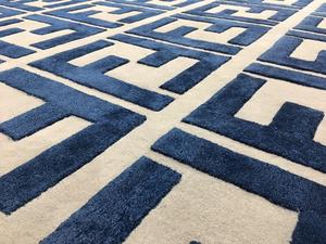 Alfombra Moderna de Diseño Geométrico, Alfombra de Lana Hecha a Mano para Sala de Estar u Hotel - Product Image 3