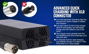 เครื่องชาร์จแบตเตอรี่ 24V 5A (ขั้วต่อ XLR 3 ขา) สำหร์ Pride Mobility, Drive Medical, <span class=keywords><strong>GoGo</strong></span> Elite Traveller, Jazzy Chair, Lakematic - Product Image 6