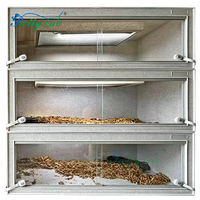 Système de rayonnages d'élevage empilables en plastique pour reptiles, idéal pour les serpents et les pythons ball pythons