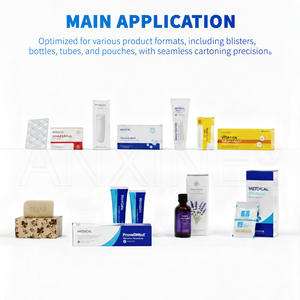 Botella de tubo de bolsita de placa de blíster completamente automática, máquina de encuadernación de embalaje de blíster de caja automática, - Product Image 2