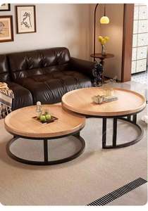 Table basse moderne en bois italienne, table <span class=keywords><strong>d</strong></span>'appoint durable et artistique pour salon et maison - Product Image 5