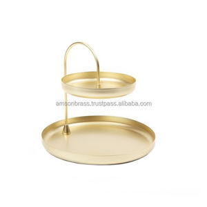 ผู้ผลิตโลหะ DESERT ถาดสูงชาจานถาดเสิร์ฟ2ชั้นถ้วยถาดเค้กขาตั้งจอแสดงผล - Product Image 6