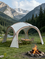 Tente de plage portable imperméable en tissu Oxford 210D avec revêtement argenté, facile à monter, pour le camping en extérieur - Vente en gros