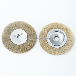 Nouvelle <span class=keywords><strong>brosse</strong></span> personnalisée <span class=keywords><strong>pour</strong></span> le polissage des mauvaises herbes de jardin avec roue en fil d'acier - Product Image 2