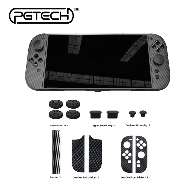 Game Console Protection Kit for Nintend for Switch 2 Console Accessoris Set Silicone Thumb Cap Grips Left Right Handle Stickers