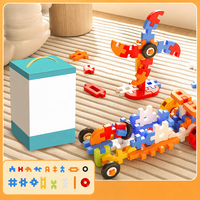 Puzzle Jigsaw dengan Mainan Balok Bangunan Lembut Berukuran Besar Mainan Pelatihan Berpikir Anak Laki-laki Mainan Edukatif Hadiah Ulang Tahun Anak-anak