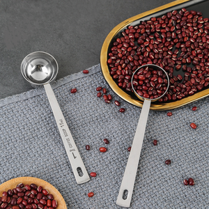 Cucharas de café, <span class=keywords><strong>15</strong></span> <span class=keywords><strong>ML</strong></span> 304 Cucharas de café de acero inoxidable Cuchara medidora de mango largo Se adapta al contenedor de Café - Product Image 4