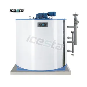 Icesta 304 316L stainless steel drum 10tons industrial flake ice machine evaporator of factory price