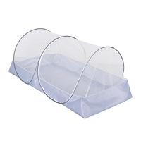 Moustiquaire portable pliable anti-moustiques, design nid d'abeille, installation facile, fermeture éclair latérale pour couettes et bébés