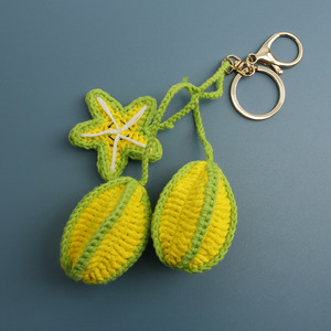 Porte-clés créatif au crochet, porte-clés fruits au crochet, accessoires pendentifs faits main, porte-clés étoile <span class=keywords><strong>de</strong></span> mer mignon - Product Image 3