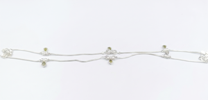 DIVYORO Tobillera Tradicional Clásica de Plata con Borde de Rubí Estilo Orissa Payal, Joyería de Moda para Mujer, Bodas y Festivales - Product Image 3