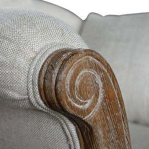 Meubles anciens français Chaise longue en bois de chêne massif <span class=keywords><strong>fauteuil</strong></span> <span class=keywords><strong>tissu</strong></span> <span class=keywords><strong>Relax</strong></span> loisirs chaise de luxe avec coussin arrière - Product Image 6