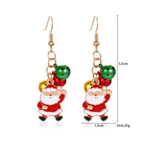 Pendientes Navideños de Aleación con Diseño Creativo y Exquisito de Campana, Reno y Galleta de Jengibre, Populares para Exportación {Pendientes para <span class=keywords><strong>Mujer</strong></span>} - Product Image 6