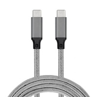 Câble USB-C 3.1 Gen 2 noir, transfert de données 10 Gbps, vidéo 4K 60 Hz, charge rapide PD 5A 100W, tressé PVC pour iPad Pro pour S2