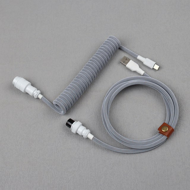 Usb Coiled Type C Cable Usb c Fast Cable 5Pin Gx16 aviator Electric Coiled Keyboard Cable