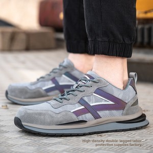 Commercio all'ingrosso Kevlarr <span class=keywords><strong>scarpe</strong></span> da lavoro per gli uomini pelle di cinghiale in pelle scamosciata <span class=keywords><strong>scarpe</strong></span> di sicurezza con resistente all'usura in gomma Sole acciaio punta Anti-fracassatura - Product Image 5
