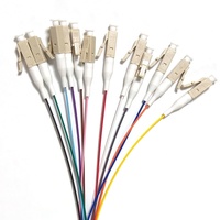Cable de Fibra Óptica Multimodo LC UPC 12 Fibra OM3 50/125, PVC 0.9mm, para Cableado de Red