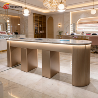 Station de manucure de luxe sur mesure avec collecteur de poussière pour salon de beauté