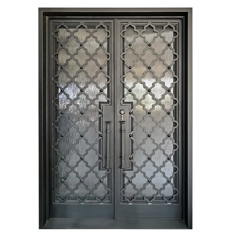 Современные наружные двери безопасности, чугунная дверь для дома, Стальная Сетчатая дверь, железные ворота