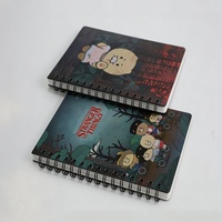 Carnet/Bloc-notes en papier à spirales avec couverture en PP lenticulaire 3D personnalisée A5/A6 pour usage scolaire, cadeau promotionnel pour enfants