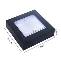 Présentoir LED pour décoration intérieure présentoir carré en plastique léger RVB en cristal support d'affichage de boules de cristal