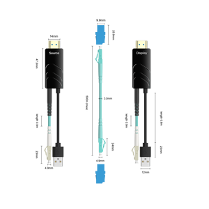 AOC 2.0ไฟเบอร์ออปติกแท้สำหรับ<span class=keywords><strong>สาย</strong></span> HDMI PVC Jacketed 10Gbps 4K ทนทานสำหรับโปรเจคเตอร์กล้อง HDTV แล็ปท็อปจอภาพ DVD - Product Image 3