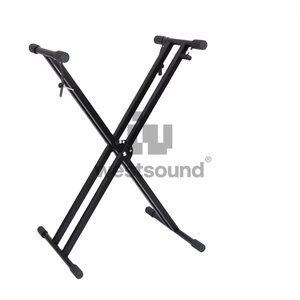 Pied de <span class=keywords><strong>Piano</strong></span> Électronique Double Tube Épaissi, Support de Clavier Synthétiseur Réglable pour Instruments de Musique - Product Image 1